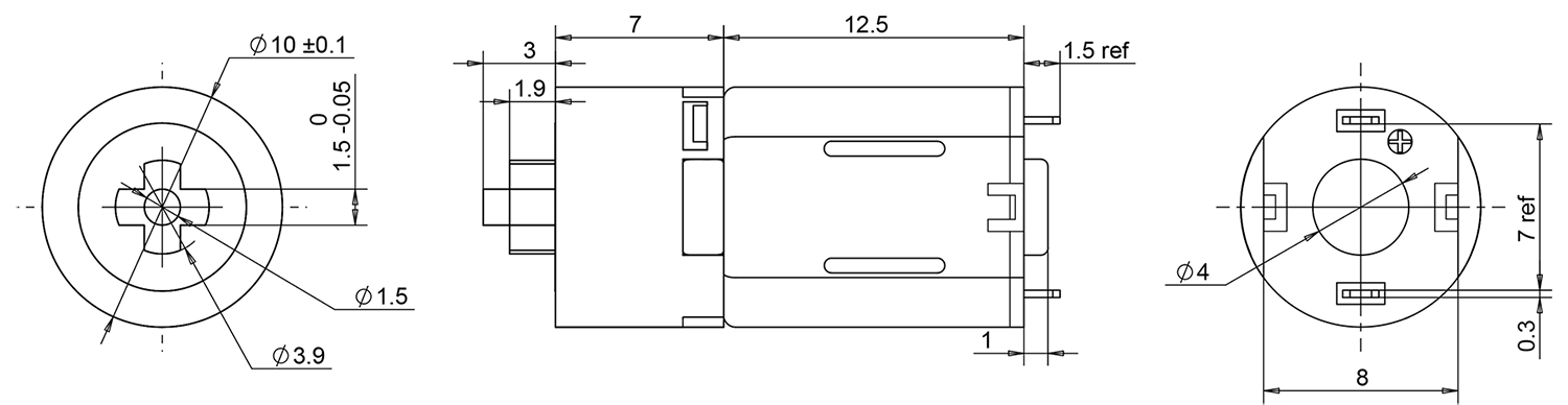 10mm plastic gear motor