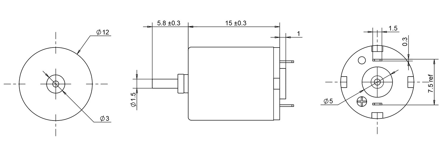 1215 coreless motor