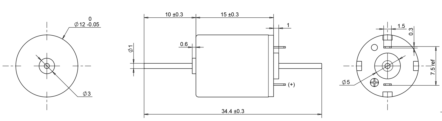 1215 coreless motor