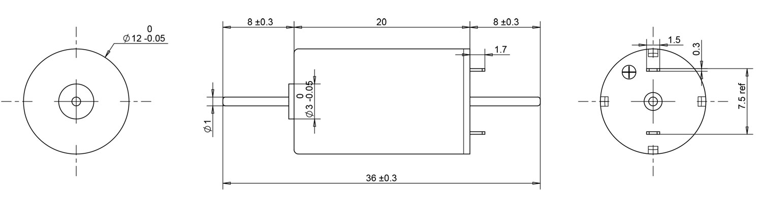 1220 CORELESS MOTOR DRAWING