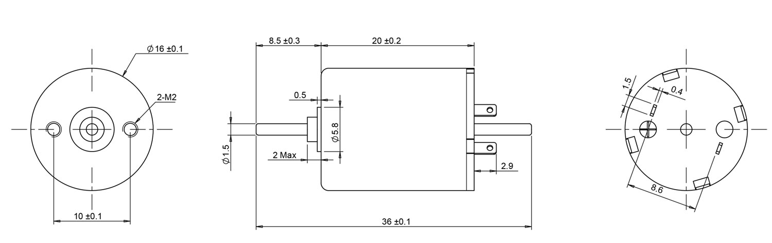 1620 coreless motor drawing