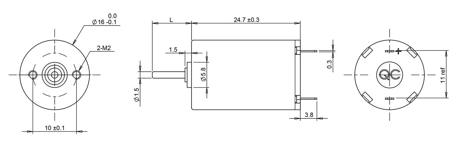 1625 coreless motor