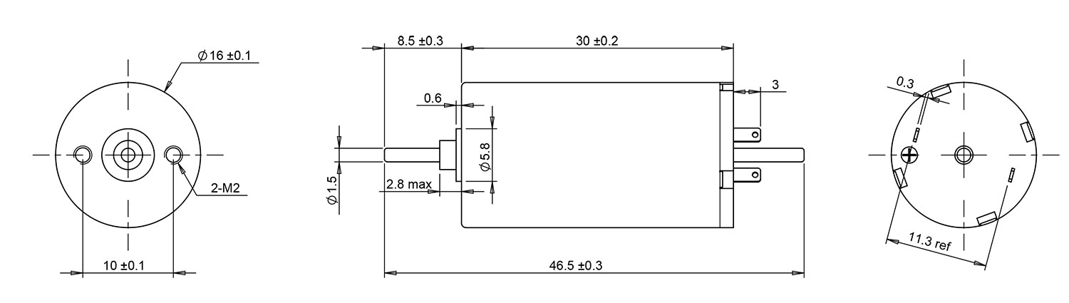 16mm coreless motor 1630