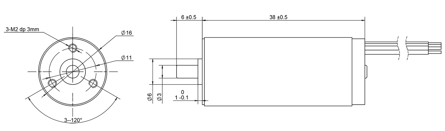 16mm brushless coreless motors