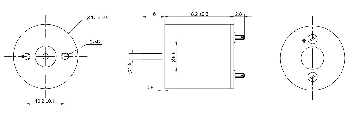 1718 coreless motor drawing