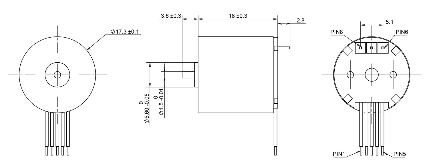 1718 brushless coreless motor