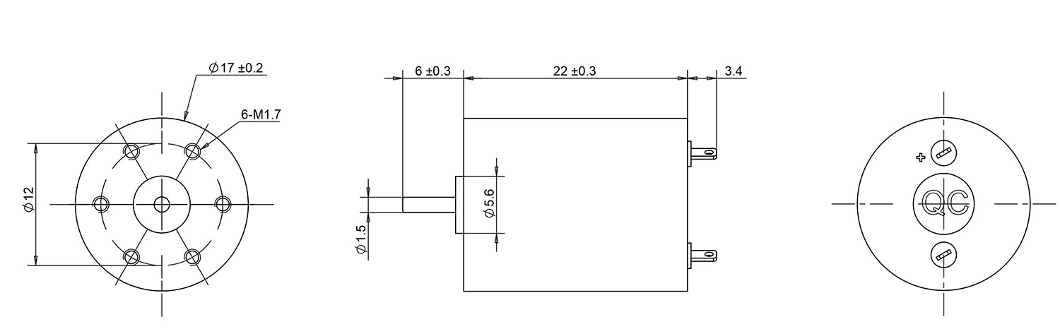 1722 coreless motor