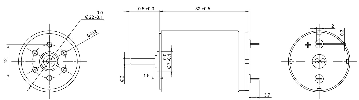 coreless motor drawing