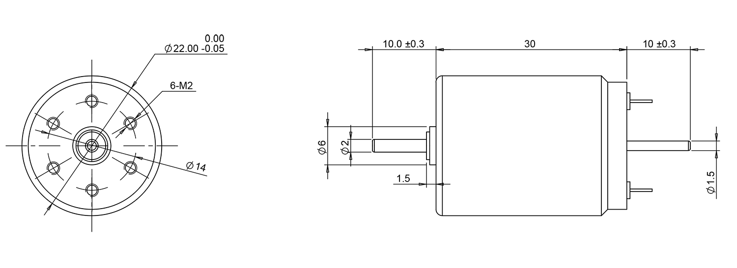 2230 coreless motor drawing