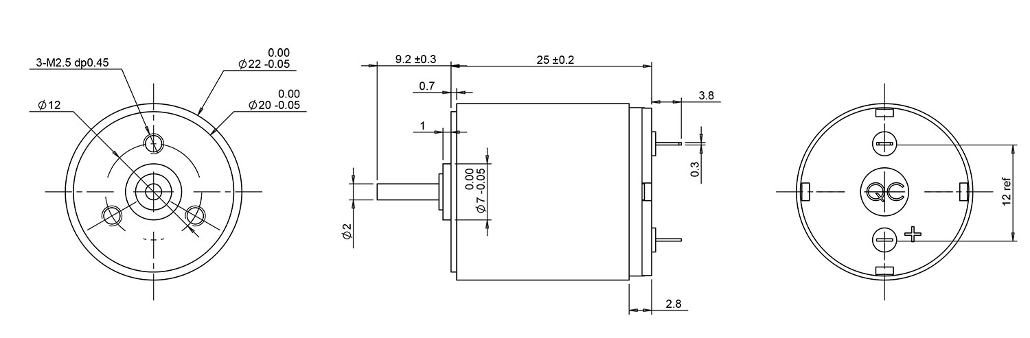 22mm coreless motor