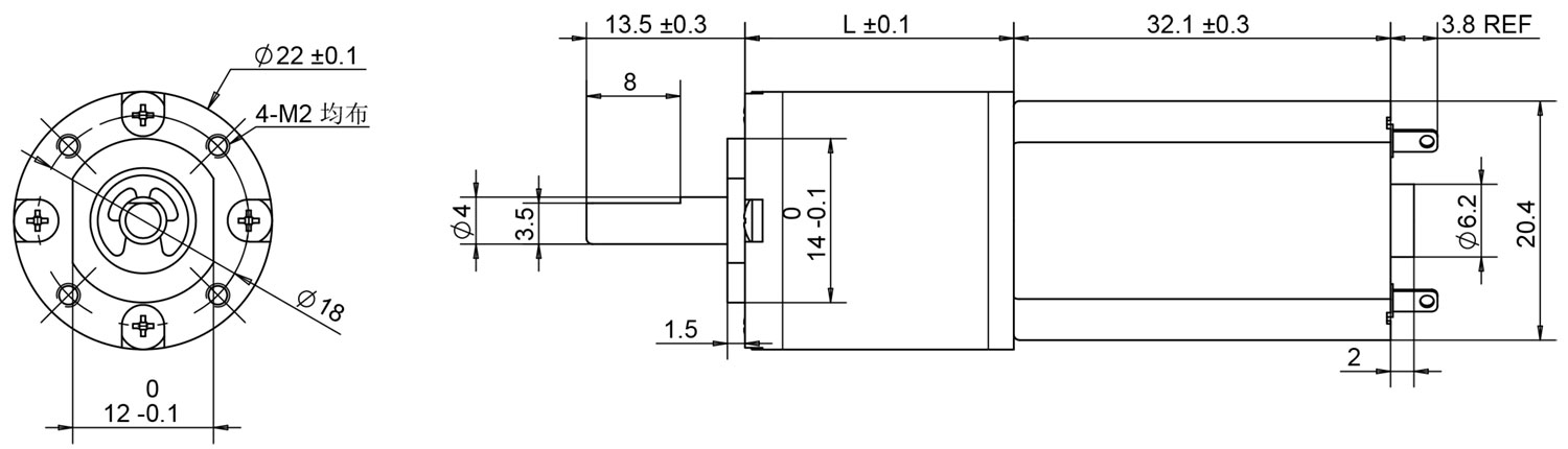 22mm planetary gear motor