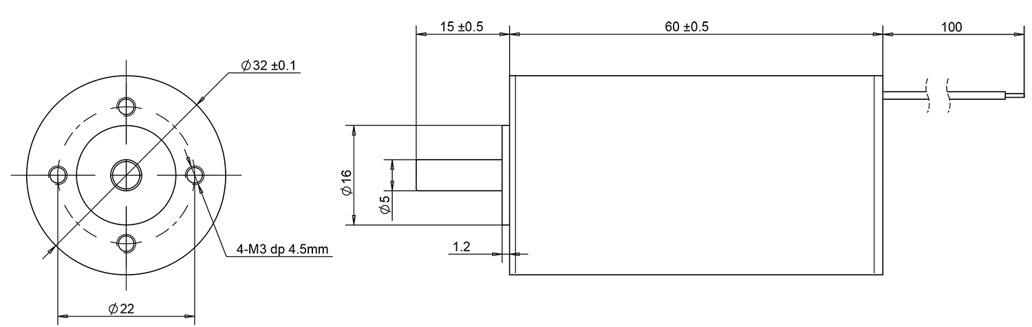 32mm coreless brushless motor