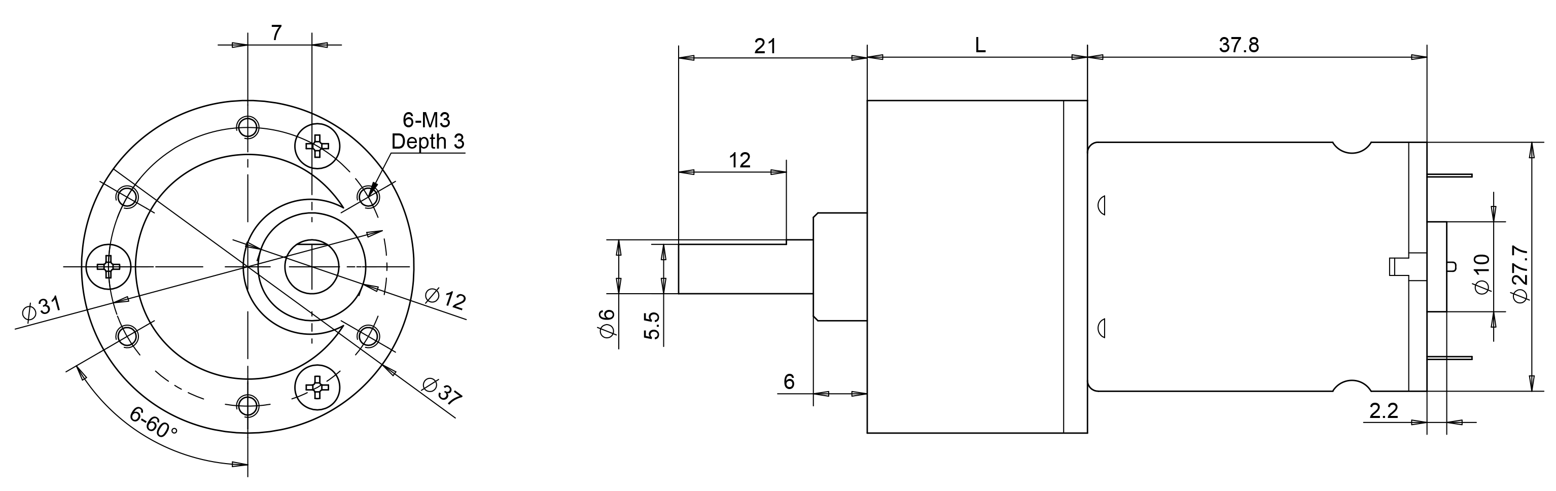 drawing of motor