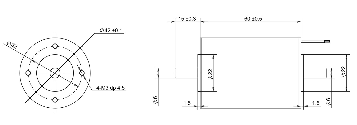 42mm coreless brushless motor