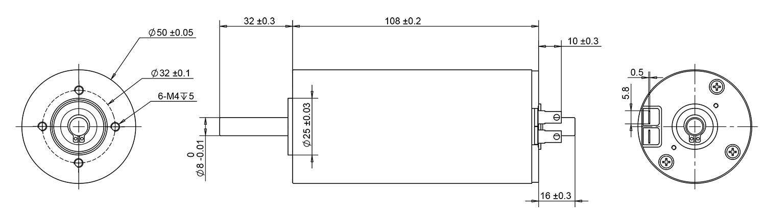 50108 coreless motor 58mm