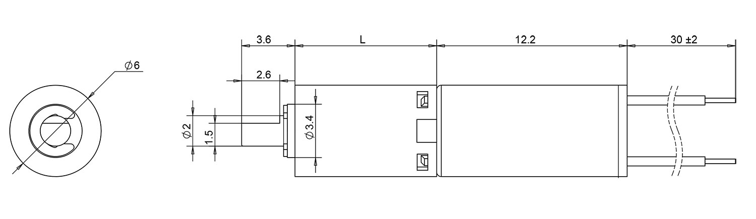 Mikro 6mm planetengetriebe motor