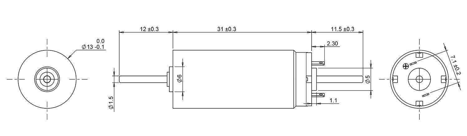 RIC-1331D CORELESS MOTOR 