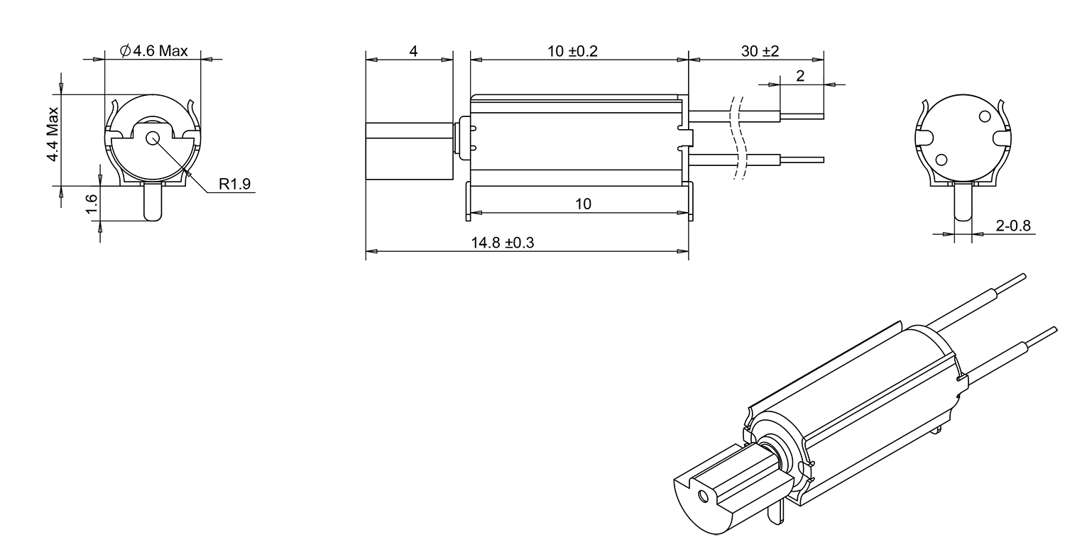 4mm vibration motor