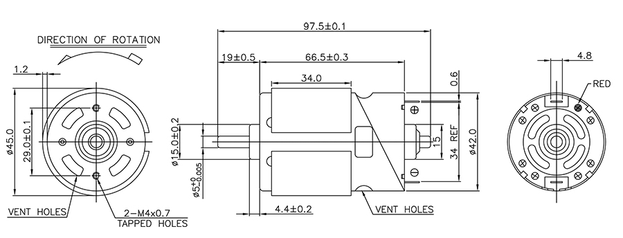 RS 775 DC Motor, RS-775PH Small Electric Motors - RIC MOTOR