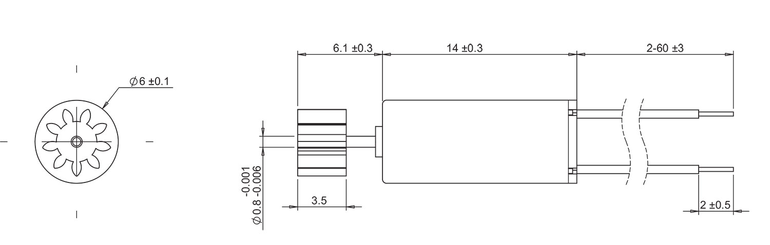 614 coreless motor